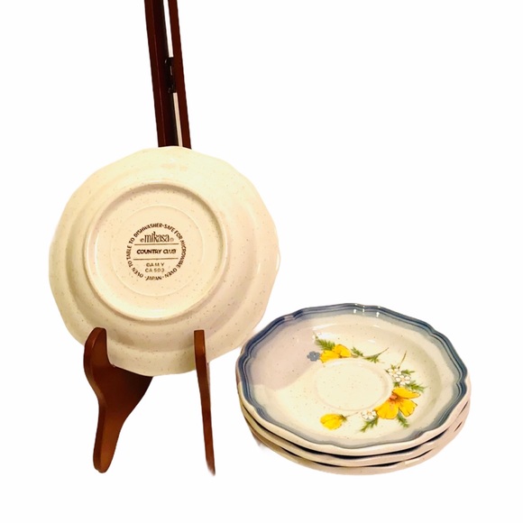 4 NWOT Vintage Mikasa Amy Country Club 6.5” Saucer - Picture 2 of 4